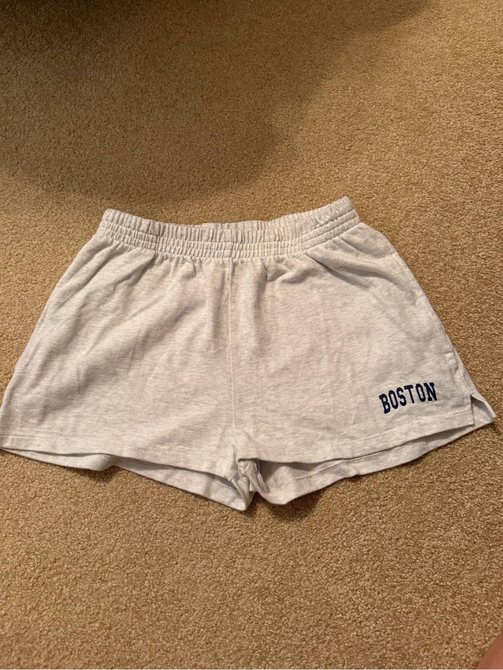 Brandy Melville Light Gray 'Boston' Athletic Shorts